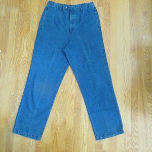 WHITE STAG WOMEN'S SIZE 14 TALL JEANS DARK BLUE DENIM TROUSER STYLE STRAIGHT LEG